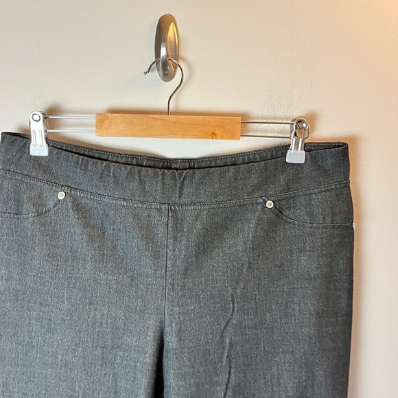 Womens Large Karl Lagerfeld dark grey pull on dress pants - Picture 4 of 10